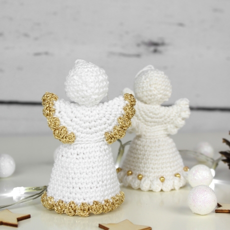 2er Set gehäkelte Engel zum Aufhängen ~ Weihnachtsdekoration