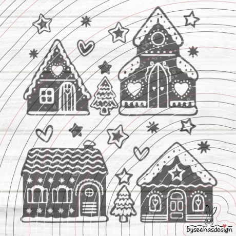 Weihnachtsdorf 2 Plotterdatei SVG DXF