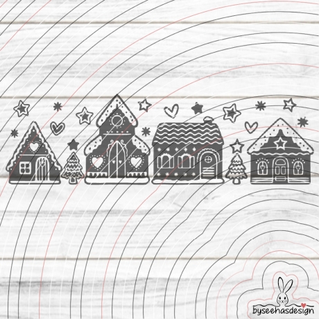 Weihnachtsdorf 2 Plotterdatei SVG DXF