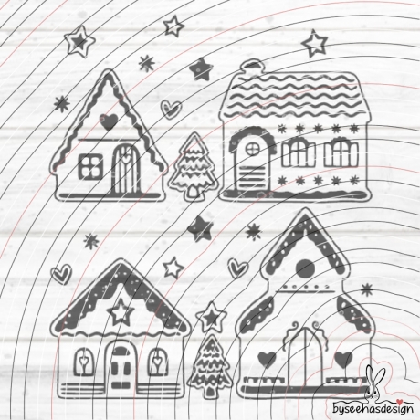 Weihnachtsdorf Plotterdatei SVG DXF