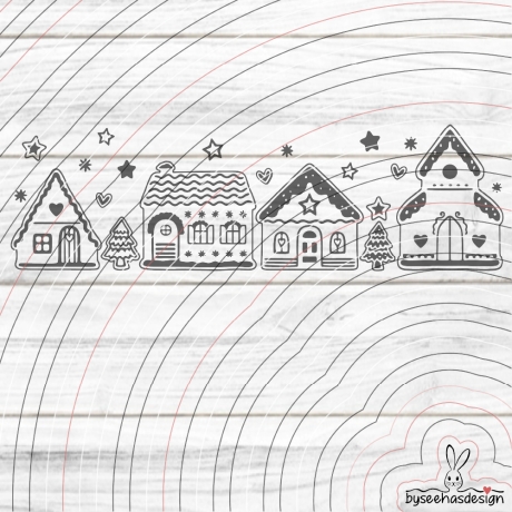 Weihnachtsdorf Plotterdatei SVG DXF