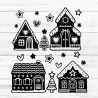 Weihnachtsdorf 2 Plotterdatei SVG DXF FCM