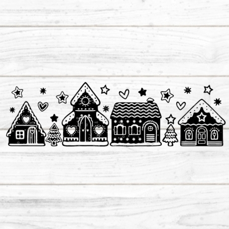 Weihnachtsdorf 2 Plotterdatei SVG DXF FCM