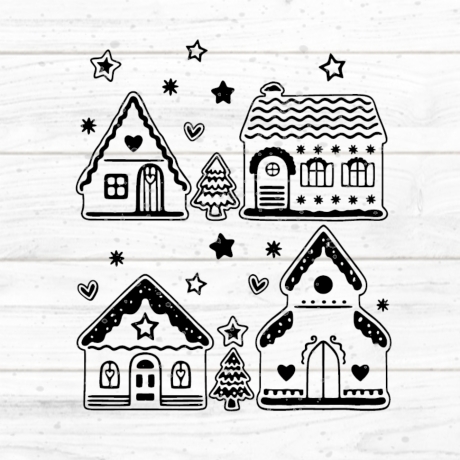 Weihnachtsdorf Plotterdatei SVG DXF FCM