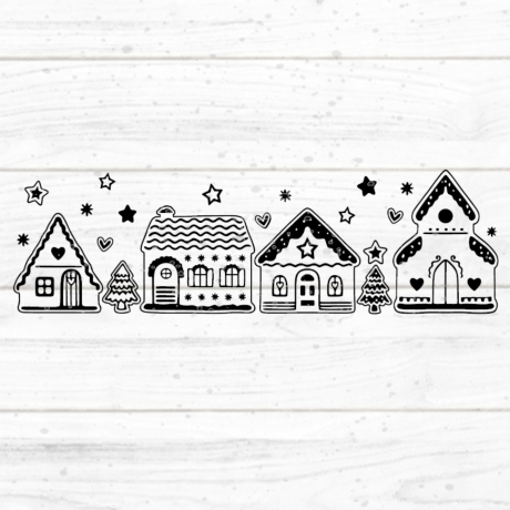 Weihnachtsdorf Plotterdatei SVG DXF FCM