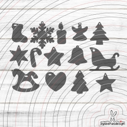 Weihnachtsformen Plotterdatei SVG DXF 