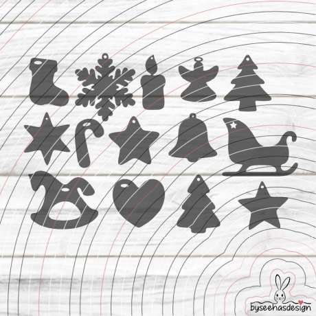 Weihnachtsformen Plotterdatei SVG DXF 