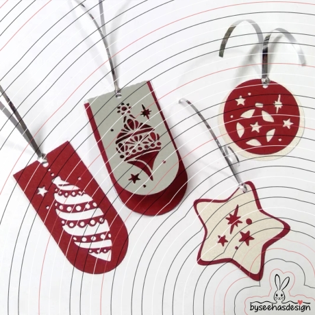 Weihnachtsgeschenk-Anhänger Plotterdatei SVG DXF