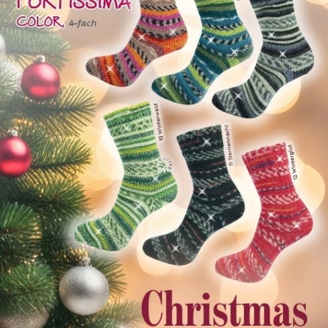 Fortissima color Christmas Glitter 4-fädige Sockenwolle 100g