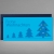 Weihnachtskarte Weihnachtsbäume blau inkl. Kuvert