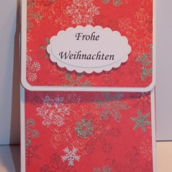 Kleine Schachteln Weihnachten Weiß mit Schneeflocken Rot