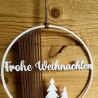 Moderner Türkranz Weihnachten – 3D-Druck mit „Frohe Weihnachten“