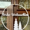 Moderner Türkranz Weihnachten – 3D-Druck mit „Frohe Weihnachten“