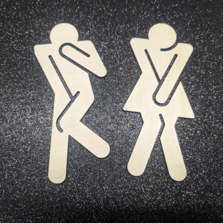 Dringend WC-Figuren