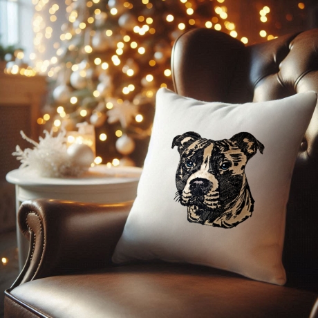 NEU Stickdatei Applikation Staffordshire Bullterrier Rachel 