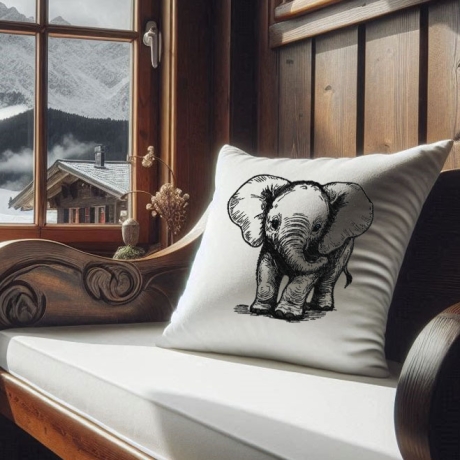 NEU Stickdatei Elefant Baby Rosy realistisch