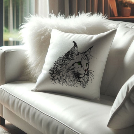 Neu Stickdatei Maine Coon Katze Bonzo realistisch