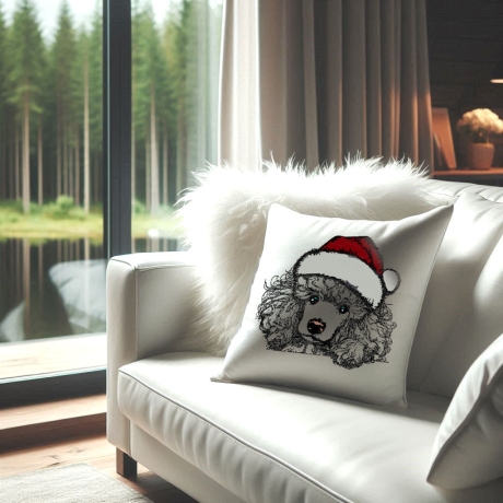 NEU Stickdatei Pudel Bolt realistisch Weihnachten
