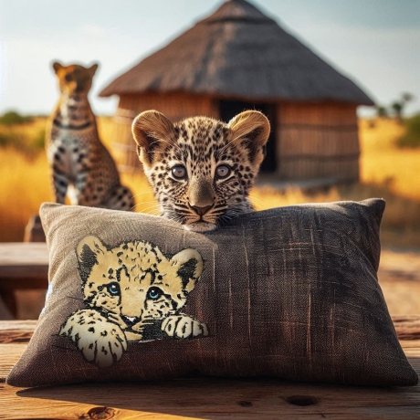 NEU Stickdatei Applikation Leopard Finn