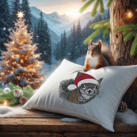NEU Stickdatei Eichhörnchen Weihnachtsmütze Britta