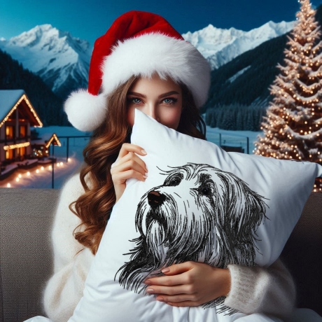 NEU Stickdatei  Bearded Collie Mike Hund LunaChild