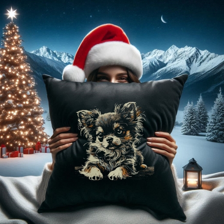 Neu Stickdatei Chihuahua Welpe Langhaar Cesar