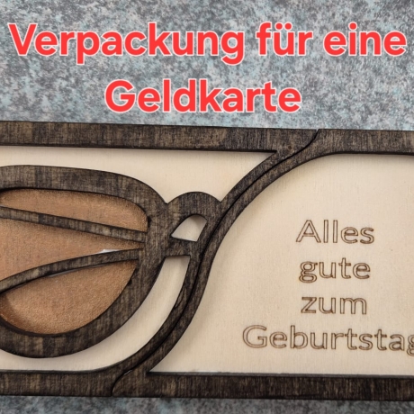 Holz Geschenkverpackung Brille