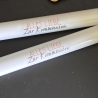 Stabkerze geriffelt Kommunion & Konfirmation