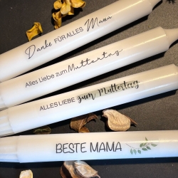 Stabkerze geriffelt Muttertag Stabkerze geriffelt Muttertag