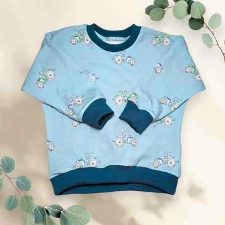 Kinderpullover Traktor Trecker - handmade Geschenk für Jungen