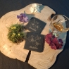 Blumen Schiefer Untersetzer – 6er Set
