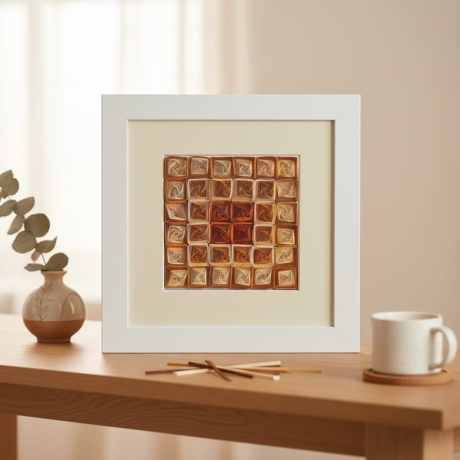 Herbstliche Wirbel - Quilling Technik - Unikat