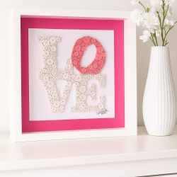 Love - Liebe - Quilling Technik - Unikat