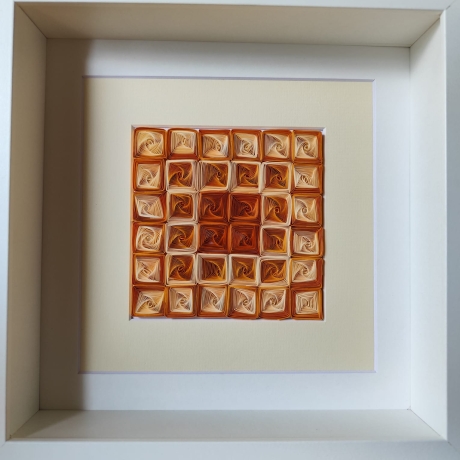 Herbstliche Wirbel - Quilling Technik - Unikat