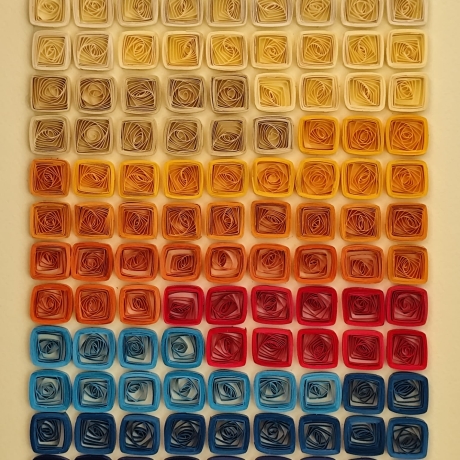 Square, Square, Square - Quilling Technik - Unikat