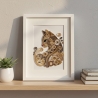 Katze - Katzenbild - Quilling Technik - Unikat