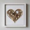 Quilling Herz - 3D Wandkunst
