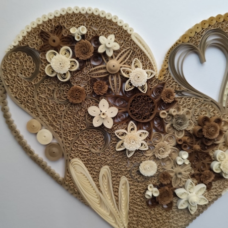 Quilling Herz - 3D Wandkunst