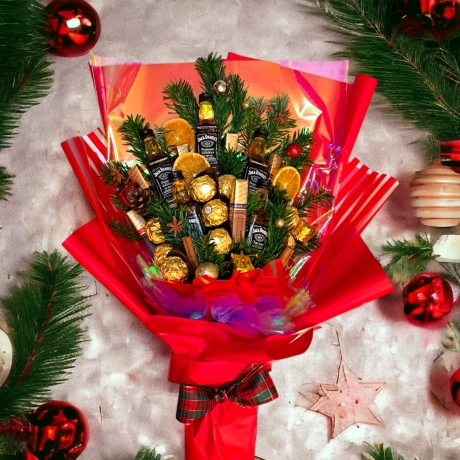Jack Daniel's Weihnachtsstrauß – Geschenkidee mit Whisky