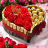 Merci Pralinentorte Geschenkidee Ferrero Rocher Rot