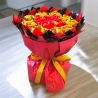 Essbarer Blumenstrauß - Lindt LINDOR Kugeln + Ewige Rosen