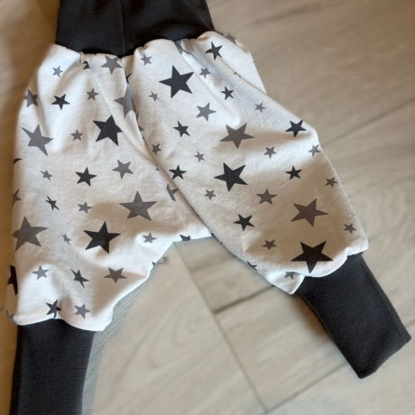 Pumphose Lange Hose Babyhose Mitwachshose 62 68 Winter Sterne