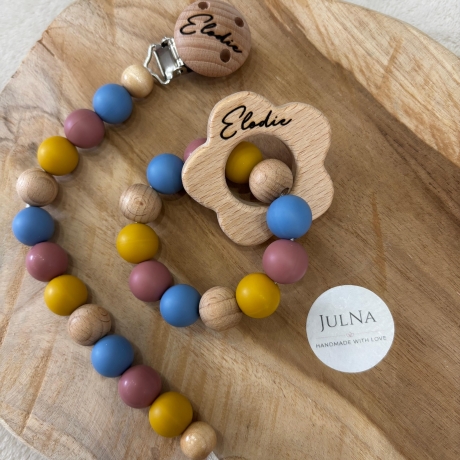 Schnullerkette personalisiert | Greifring mit Name | SETpreis