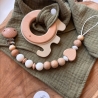 Schnullerkette | Greifling mit Musselintuch | Schmusetuch | SET