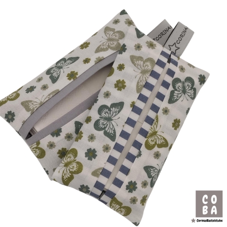 Tatüta Taschentüchertasche Schmetterling aus Baumwolle