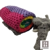 Regenbogen Babydecke gehäkelt – 100% Baumwolle – 65x83 cm 