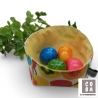 Stoffkörbchen Retro Äpfel Ideal als Osternest verstärkt dekorativ