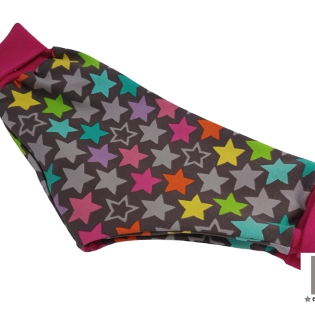 Geschenk zur Geburt Babyset Regenbogen Sterne Hose & Mütze 62/68