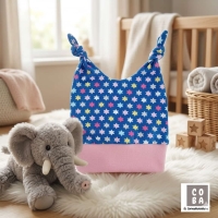 Babymütze Knotenmütze Regenbogen Sterne 3-6 Monate