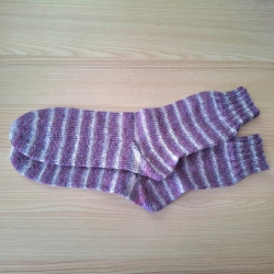 Stricksocken Gr. 41 handgestrickt Wollsocken Schurwolle/Polyamid